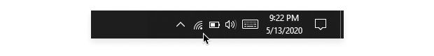 How to Check WiFi Signal Strength Using the Taskbar Icon Step 1